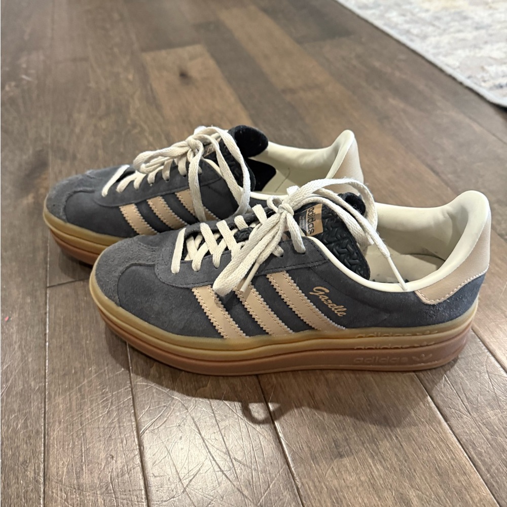 Adidas Gazelle Bold Platform Shoes - Grey
